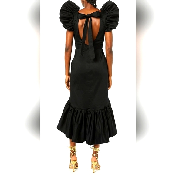 📣 Inspired by Making the Cut  Ruffle 🎀 Flounce Midi 👗 Dress Small 😍 NWOTags - Picture 2 of 6